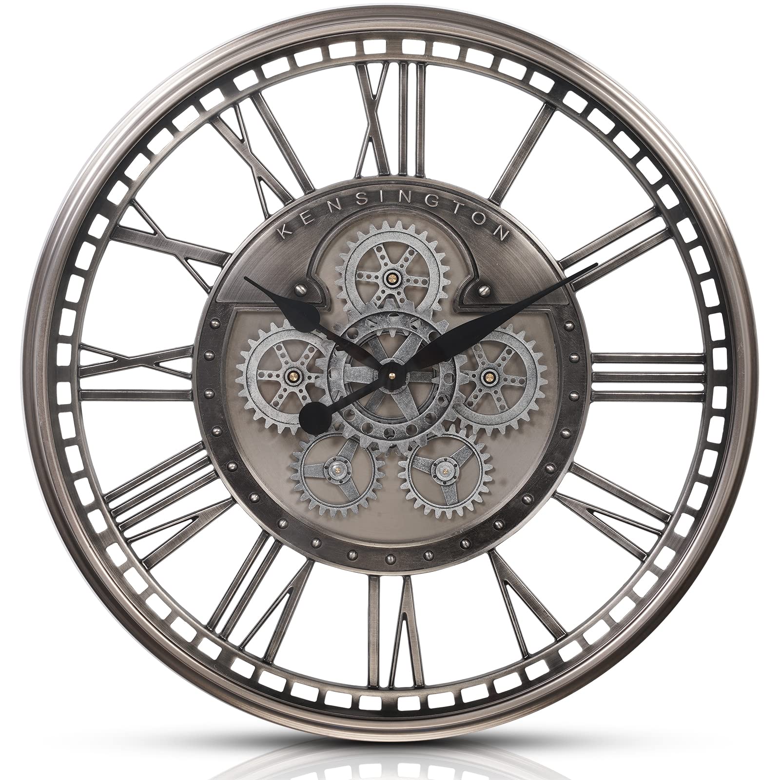 Industrial Steampunk Outdoor Clocks The Range With Rotating Gear