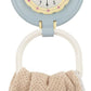 CLXEAST Waterproof Outdoor Indoor Kid's Bathroom Shower Wall Clock,Silent Non Ticking Battery Operated Small Table Desk Clocks for Living Room Decor,Stonewash Blue (White Rope Included)