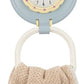 CLXEAST Waterproof Outdoor Indoor Kid's Bathroom Shower Wall Clock,Silent Non Ticking Battery Operated Small Table Desk Clocks for Living Room Decor,Stonewash Blue (White Rope Included)