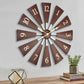 CLXEAST 30 Inch Large Farmhouse DIY Windmill Decor Wall Clock, Adjustable Size 24"/26"/28"/30"/32", 24 Inch Wall Clocks for Living Room Decor,Wall Art Decor, Galvanized Gray/Dark Grey Oak