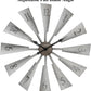 CLXEAST 30 Inch Large Farmhouse DIY Windmill Decor Wall Clock, Adjustable Size 24"/26"/28"/30"/32", 24 Inch Wall Clocks for Living Room Decor,Wall Art Decor, Galvanized Gray/Dark Grey Oak