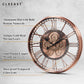 CLXEAST Original Real Moving Gear Wall Clock Modern,Industrial Steampunk Big Wall Clock for Farmhouse Living Room Decor+Waterproof Outdoor Indoor Table Clocks for Bathroom