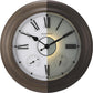 CLXEAST Illuminated Outdoor Indoor Metal Clocks Waterproof 24 inch, Oil Rubbed Bronze Black Finish,Large Clock with Thermometer & Hygrometer for Garden Patio Pool,Outdoor Lights&Decoration