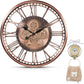 CLXEAST Original Real Moving Gear Wall Clock Modern,Industrial Steampunk Big Wall Clock for Farmhouse Living Room Decor+Waterproof Outdoor Indoor Table Clocks for Bathroom